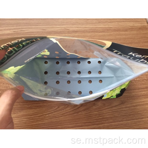 Plastformad väska för färsk frukt